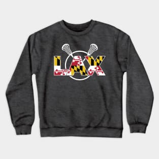 Maryland Flag Lacrosse Crewneck Sweatshirt